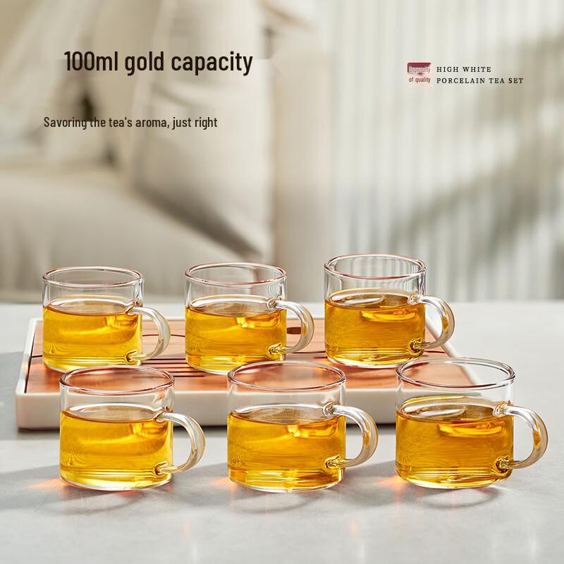 YIHUTEA Heat-Resistant Glass Tea Cups