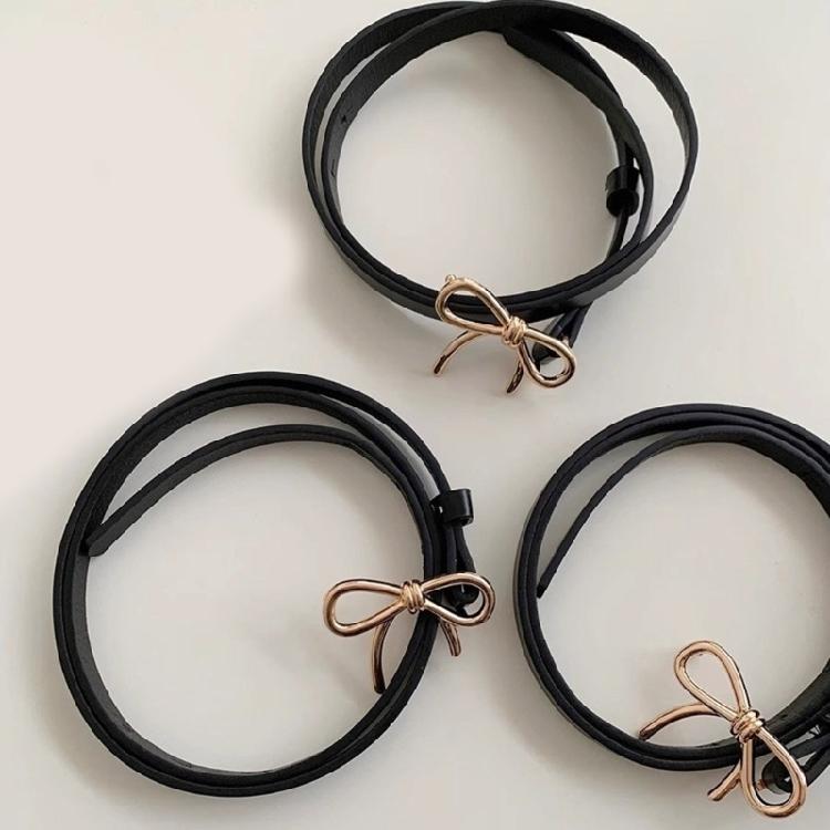 Fashion Hot Girls Women Waist Slimming Belt with Metal Bowknot Buckle Waistband