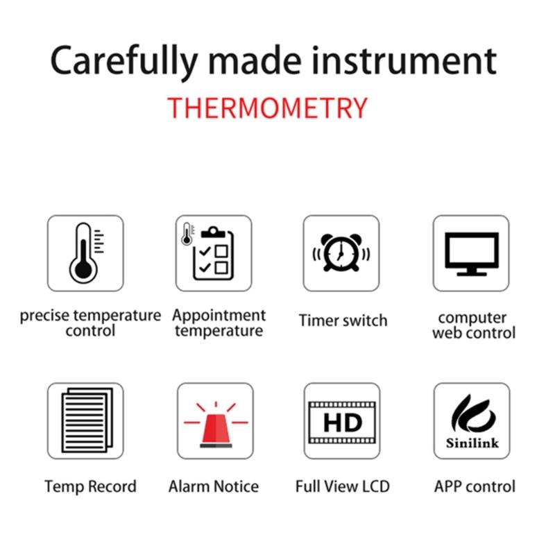 Programmable Thermostat Outlet Plug for Space Heaters 110~220V Heavy Duty