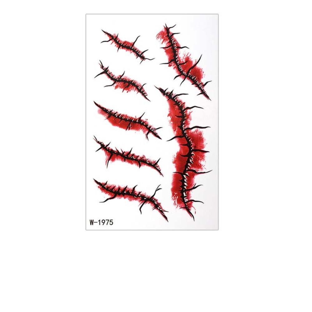 Waterproof Halloween Face Tattoo Blood Vessels Tattoo Body Art Decal  Costume Accessory
