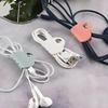 5/10Pcs Heart-Shaped Faux Leather Headphone Cable Winder, Data Cable Organizer, Cable Management Clip, Heart-Shaped Cable Winder