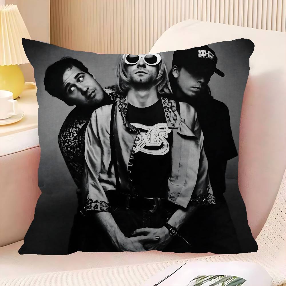 Hot Band N-Nirvanas Rock Personalized Pillow Dust Cover Bedroom Kids Party Decoration Pillowcase Birthday Children Gift