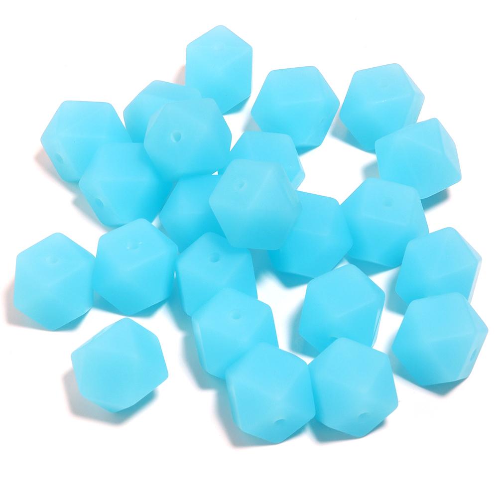 10pcs 19x14mm Hexagon Silicone Beads For Jewelry Making DIY Handmade Necklace Bracelets Phone Key Chain Decoration Accessories