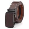 Mens Leather Ratchet Belt with Automatic Buckle, Adjustable Belt(35MM)