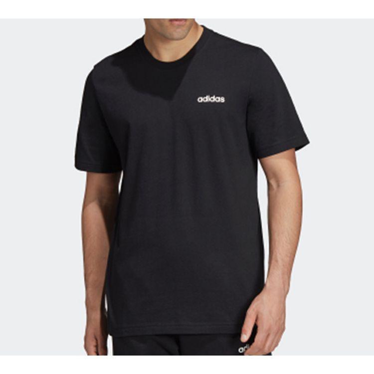 Adidas Essential Plain T-Shirt Men Tops Black DU0367