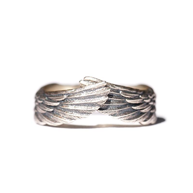 Adjustable Angel Wing Ring Couples Unisex Plated Copper Geometric Vintage Style Fashion Jewelry