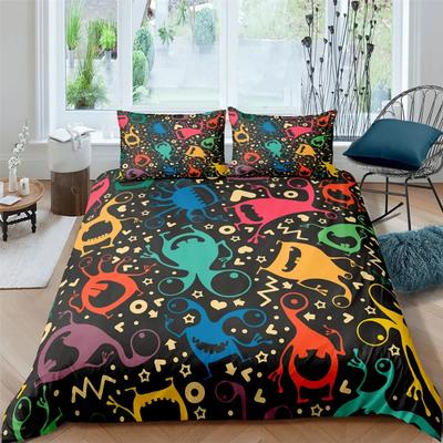 Monster Car Lovely Toy Truck Comfortable Duvet Quilt Cover Pillowcase Bedding Set Children Bedroom Decoration Home Textile