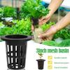 Hydroponics Pots Net Cup Round Bucket Slotted Mesh Container Plastic Baskets Plant Vegetable Grow Nursery Cups Garden Tools