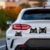 Peek-a-Boo PVC Decals Black Car Styling Cover Car Window Decals  Car Electric Motorcycle Stickers