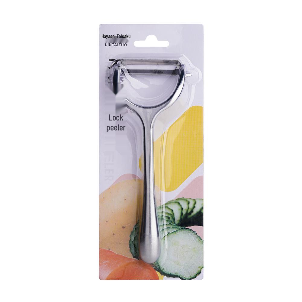 German-Style Stainless Steel Multi-Functional Peeler & Grater for Fruits and Vegetables
