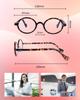 Reading Glasses for Men and Stylish Round Blue Light Fashionable Black Rimmed Senior Single with for To Compact Storage 1034 [NEGISU] Women,
