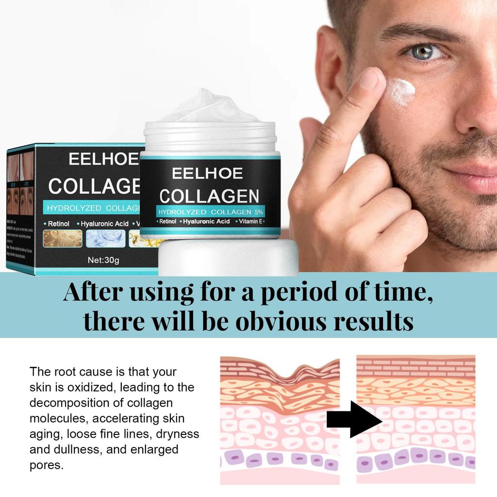 Crema facial para hombres Crema hidratante y humectante Reparadora facial Aclara líneas finas Crema facial reafirmante antiarrugas