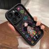 Curly Hair Girl Applies To Iphone16pro Mobile Phone Case Apple 15 Anti-drop 14 Cartoon 13promax New 16x