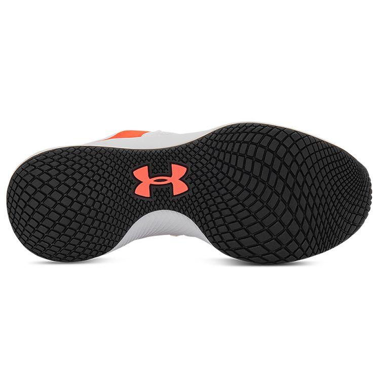 Under Armour Charged Breathe 3 Breathable Non-Slip Durable Low-Top Training Shoes Women Sneaker White Red 3023705-103