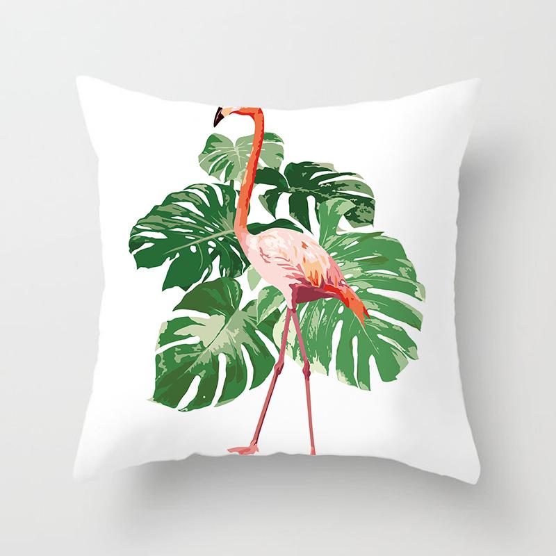 

Простая черно-белая наволочка с принтом листьев растений, автомобильная подушка, домашний диван, наволочка 40x40cm