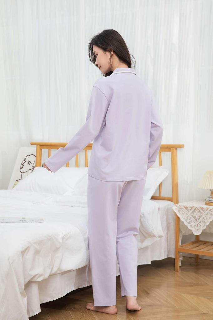 Pajama Long Front Room Loose Sweat Skin [WDPAWS] Women's Set, Sleeves, Comfortable, Spring, Summer, Autumn, Opening, Wear, Fit, Simple, Absorbent,