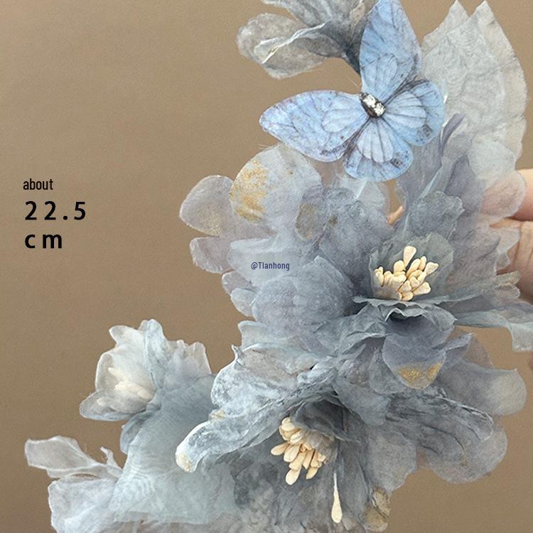 2025 Vintage Ink Wash Floral Hairpin: Elegant Cheongsam Accessory for Vacations & Photos