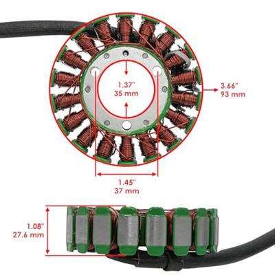 Stator og Pakning Kompatibel med Kawasaki KFX450R KFX 450R KSF450B KSF 450B 20082014 til OffRoad ATV Elektrisk System Opgradering