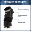 X Autohaux Car Intake Hose Tube with Clamps for Honda Odyssey 2011-2017 Black, 1 Pc