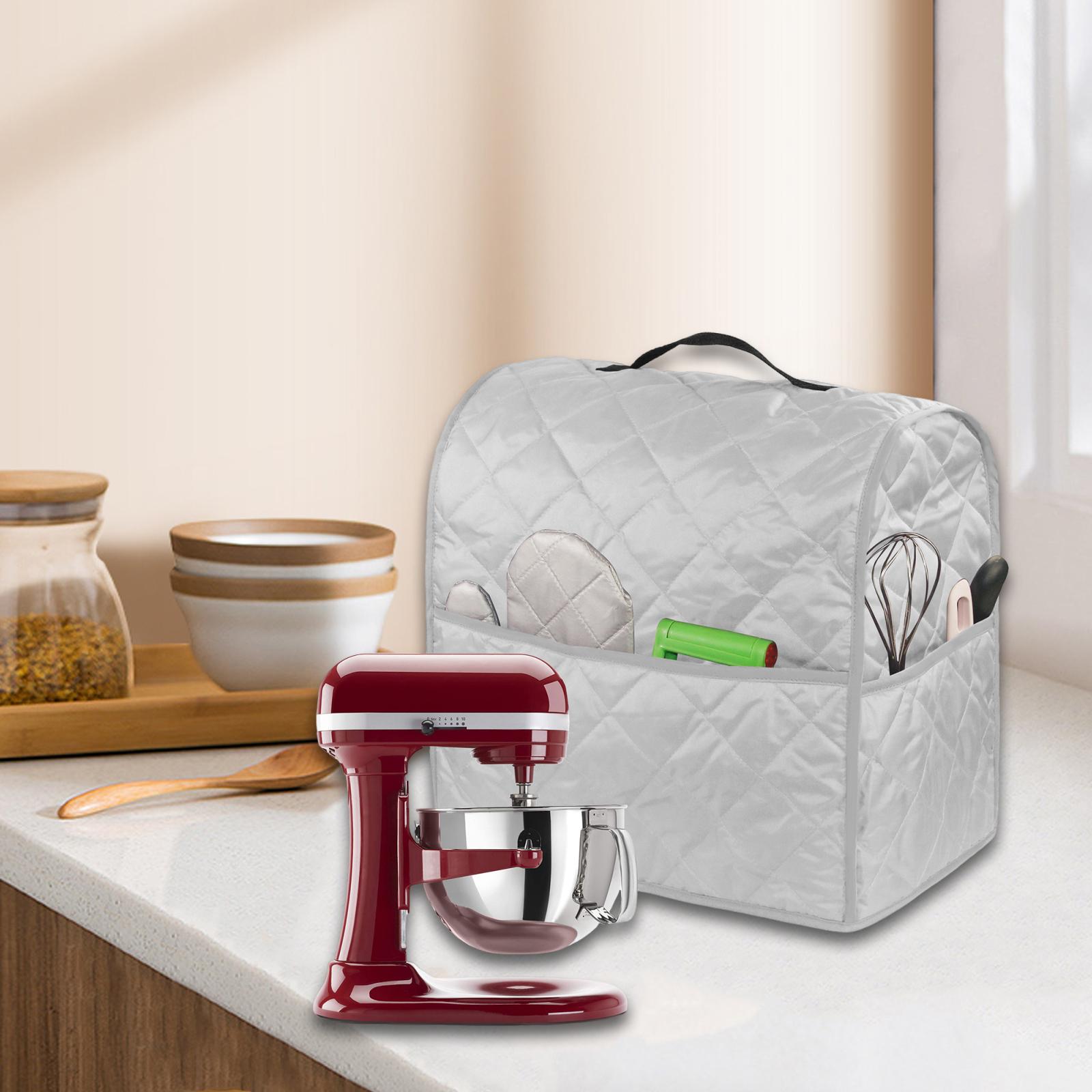 

Waterproof Bread Maker Cover with Pockets Dustproof Washable Polyester Bakeware Protector for Small Oven