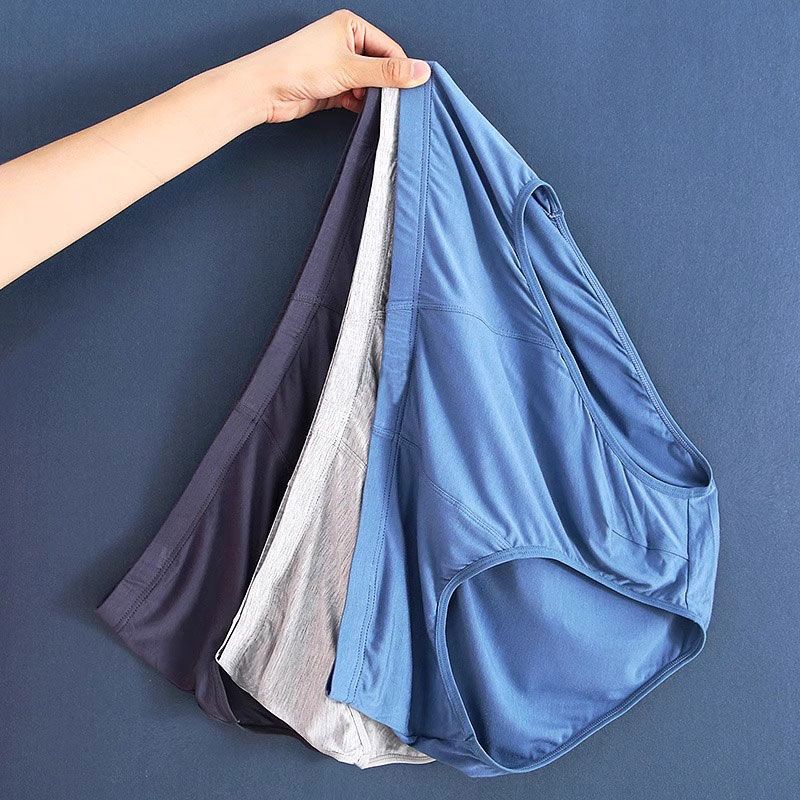 3pcs Men's High-Rise Triangle Underwear (3-Pack Independent Packaging) Comfortable Simple Design Breathable Loose Plus Size