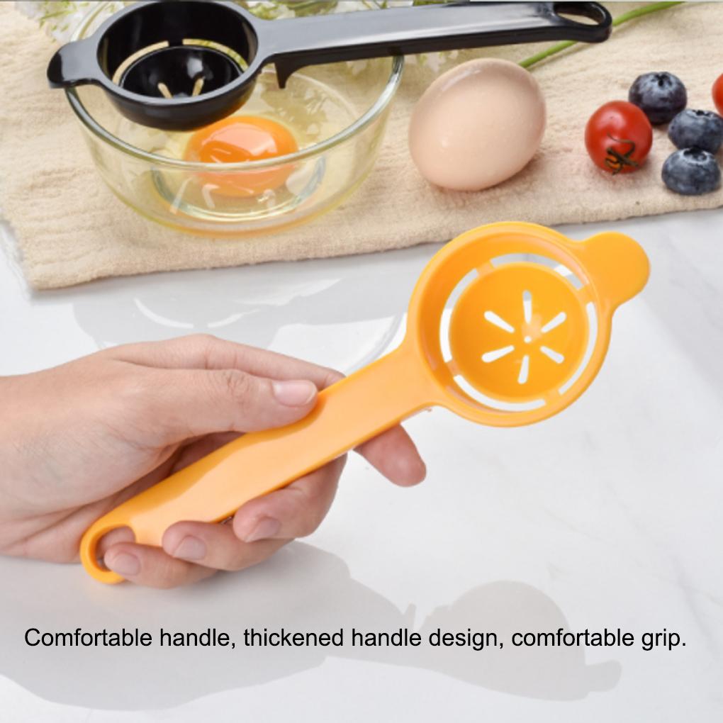 Separatore di uova con manico lungo, filtro in plastica, fessura per carta, per torte, dessert, pasticceria, utensili da cucina per la casa, gadget da cucina