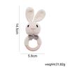 Wooden Baby Rattle Toys Newborn Crochet Bear Rattle Toy Natural Wood Shaker Rattle For Hand Grips Boy Girl First Rattle Gift