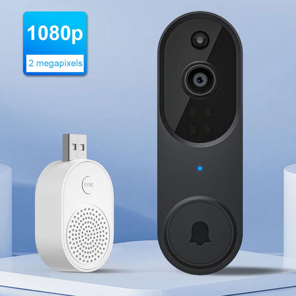 1080P Doorbell with Camera 2-Way Audio Wireless Video Doorbell Motion Detection for Home Office