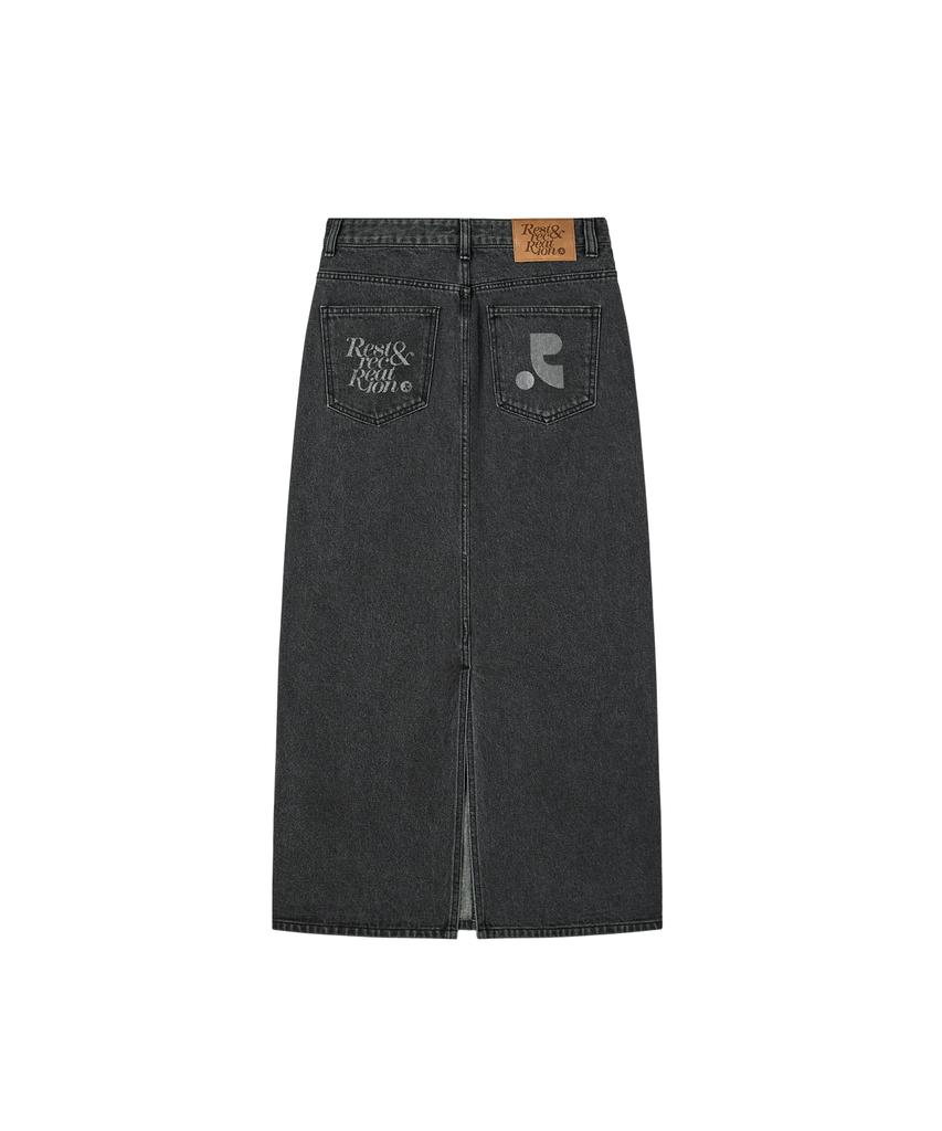 Rest And Recreation Denim Maxi Skirt - Black