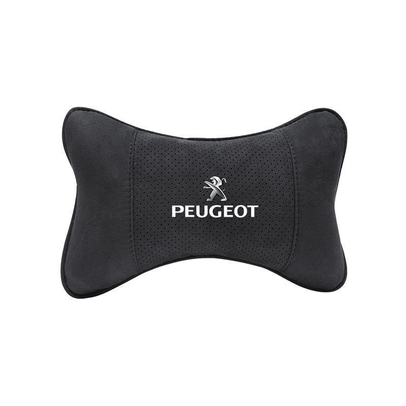 Pernă de gât auto respirabilă din piele întoarsă pentru tetieră, pentru Peugeot 208 2008 5008 408 308 3008 508 4008 Landtrek Rifter e-Expert e-TRAVEL negru