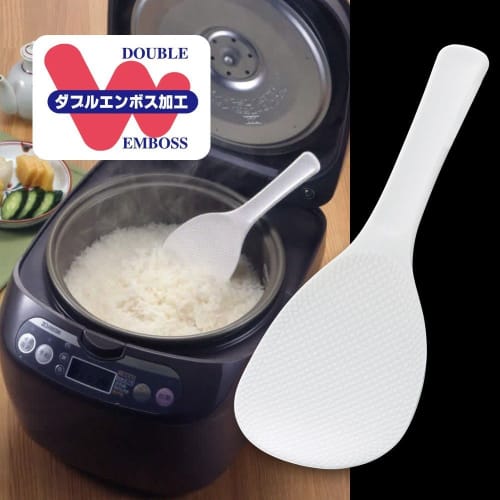 Wahei Freiz Menkyo Kaiden Non-Stick Rice Paddle, Large, for Rice and Sekihan (Red Rice), Double Embossed, Made in Japan, PP Bag, KR-9017