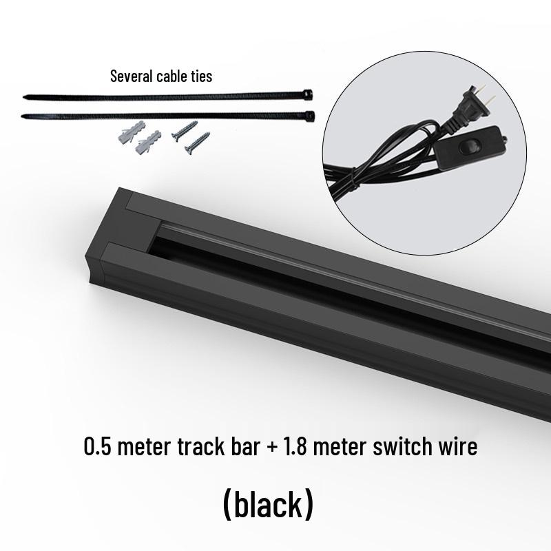Copper Rail LED Plant Spotlight: Universal Aluminum Track Light Connector, 0.5m Rail