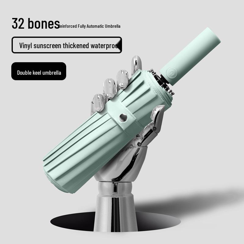 32-Bone Anti-Storm Automatic Dual-Use Umbrella: Sunshade, Sunscreen, UV Protection for Men & Women