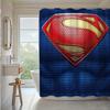 1pc Superman Movie & Anime Themed Shower Curtain with Hooks, 180.09x180.09 cm, Durable Polyester, Machine Washable, Vibrant Re