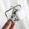 Transparent Coin Purse Multifunctional Lipstick Key Bags Card Holder Iron Mouth Clip Wallet Portable Storage Bag
