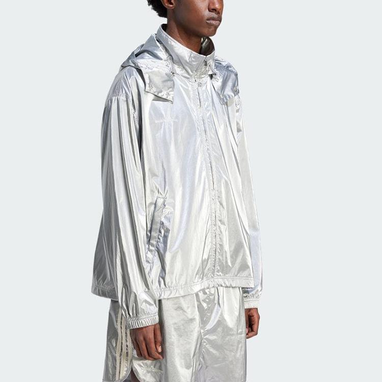 adidas x Wales Bonner Silver Anorak Jacket Silver Unisex Outerwear IB3254