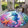 1pc Office Carpet Chair Mats Oceanic Marine Life Illustration Perfect for Decorating Office Chairs, Living Rooms, Or Bedrooms