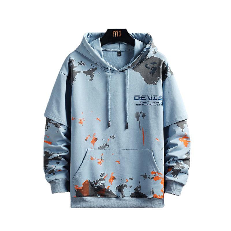 Men's Trendy Hooded Two-Piece Long Sleeve Jacket - Spring/Autumn