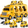 Engineering Vehicle Toys Suitable for Children Over 2 Years Old, 5in1 Engineering Transport Vehicle Toy Set,Friction Power Vehicle,Festival Toy Gifts