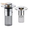 1/2/4 Sets Leakage Stopper Stainless Steel Floor Drain Filter Bathroom Sink Stopper Drain Stopper Filter Bathtub Drain Hair Catcher