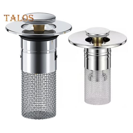 1/2/4 Sets Leakage Stopper Stainless Steel Floor Drain Filter Bathroom Sink Stopper Drain Stopper Filter Bathtub Drain Hair Catcher