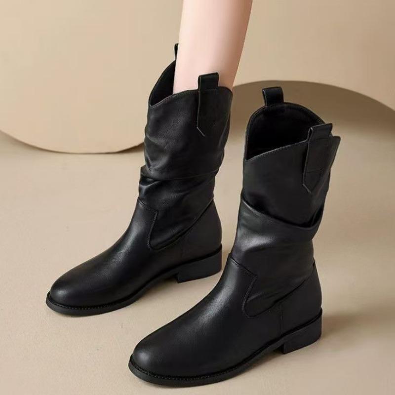 

New Vintage Platform Black Martin Boots Women s Autumn Merad Western Cowboy Boots Fashion Boots Women s 35 чёрный
