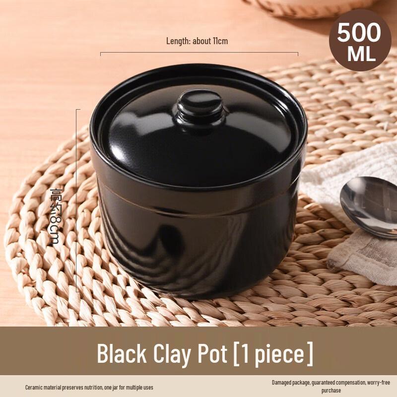 Ceramic Double Boiler Stew Pot with Lid