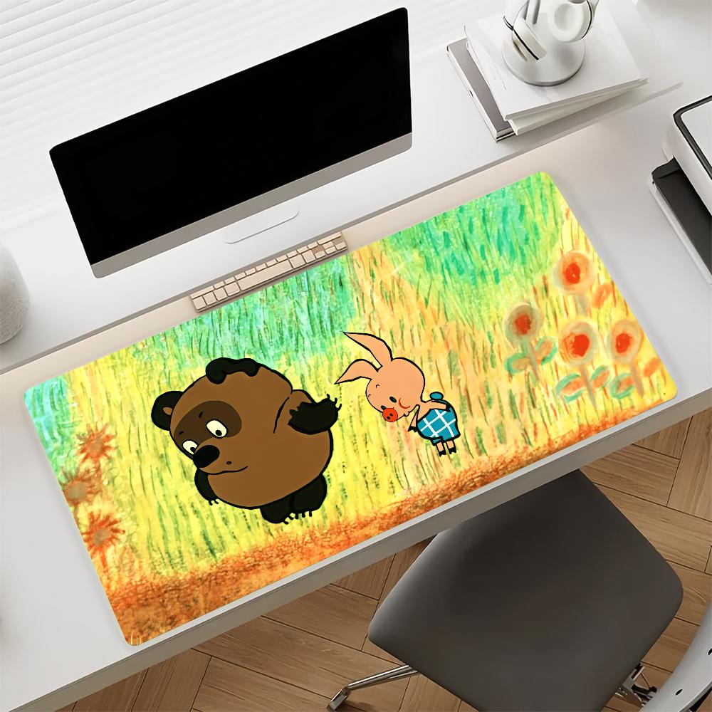 Cute Mouse Pad Nonslip Rubber Computer Mat Gamer Balance Decoracion Deskmat Laptop Office Large VinniPukh