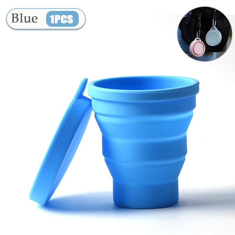 

1/2/4/8PCS Multifunctional 600ml Outdoor Travel Portable Sports Water Bottle Silicone Creative Folding Cup Portable Folding Cup 600ML
