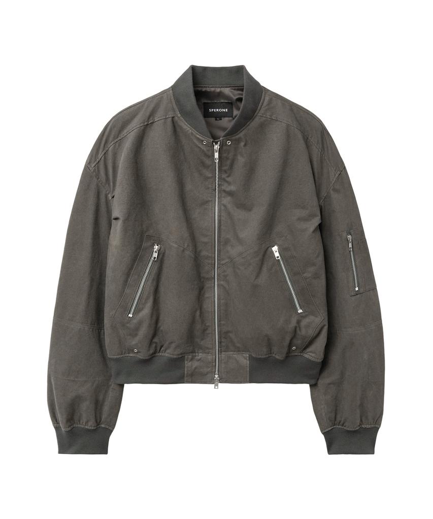 Sperone Military Ma-1 Utility Bomber Jacket (Charcoal)