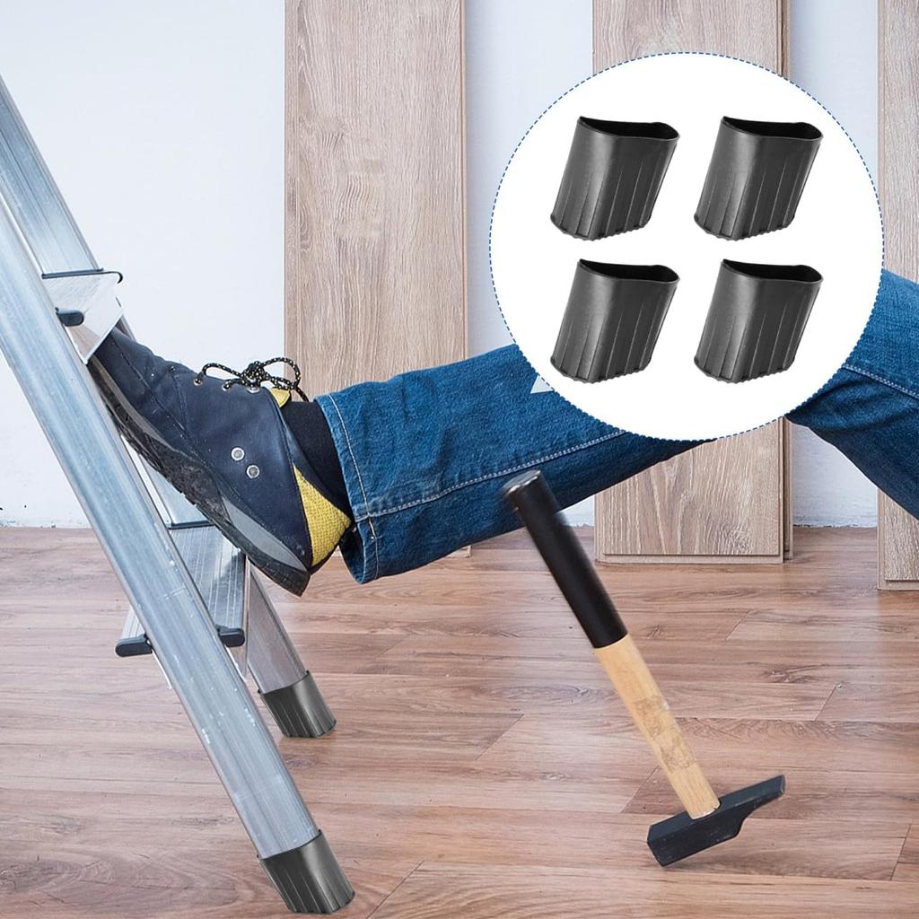 4pcs Floor Mat Ladder Rubber Feet Ladder Covers Foot Pad for Stepladder Ladder Safety Cover Stair Ladder Bike Planter for Garden Ladder Foot Mat