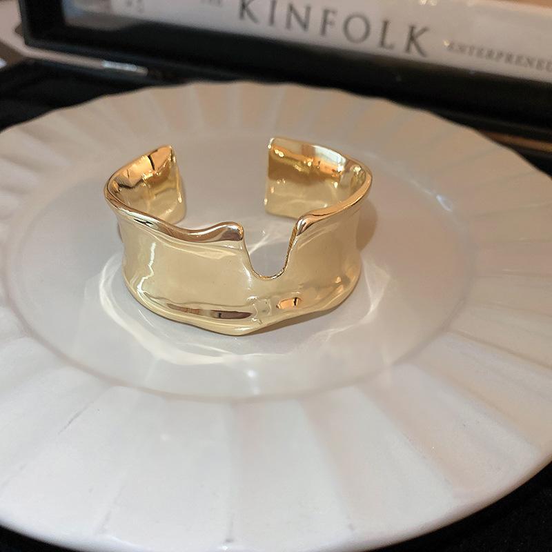 Металлический широкий браслет с неровным вырезом, браслет интернет-знаменитости