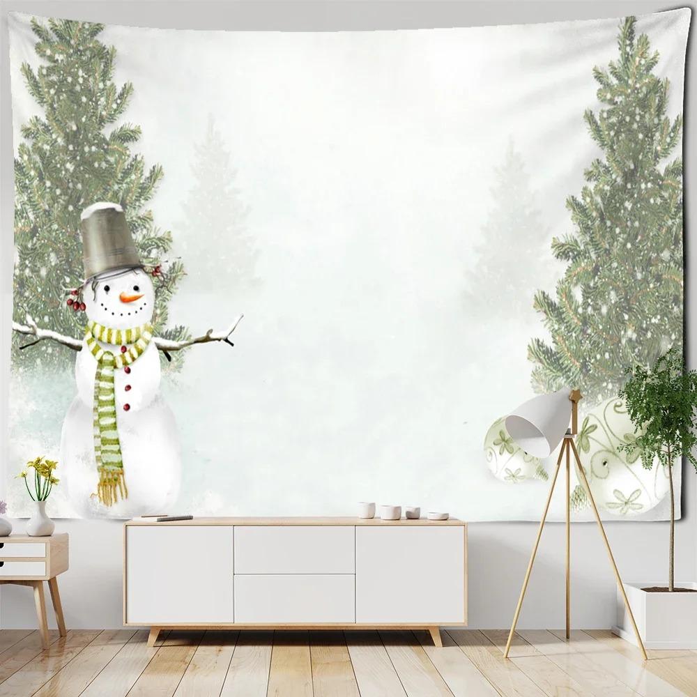 Forest Snow Scene Decorative Tapestry Home Wall Living Room Office Decorative Tapestry