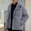 Chaqueta gruesa de invierno de color sólido de moda para hombre Abrigo de felpa suelto para hombre
